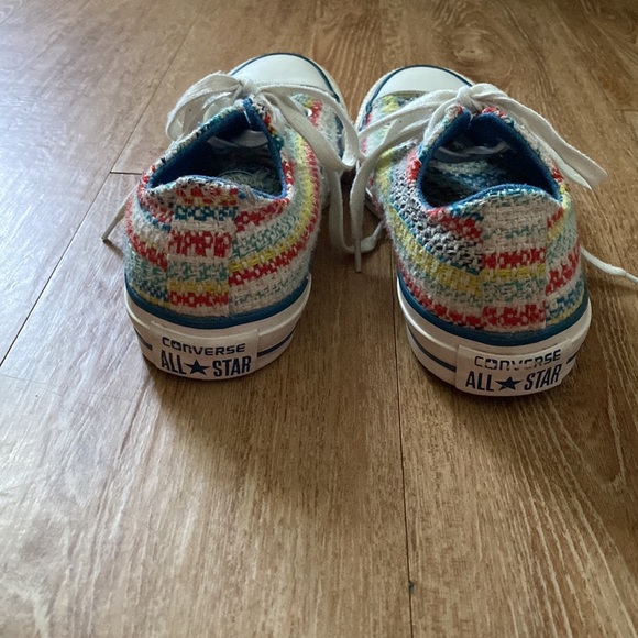 Tweed striped Converse All Star tennis shoes US size 5 - Picture 4 of 10
